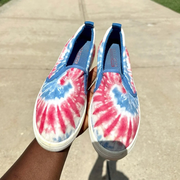 Skechers Women’s Poppy Hippy Hype Colorful Rainbow Tie‎ Dye Canvas Sneakers 7.5 - Picture 4 of 13